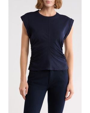 A.L.C. Nia Ruched T-Shirt - Blue