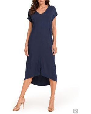 Love By Design Lyocell Tunic Midi Dress - Blue