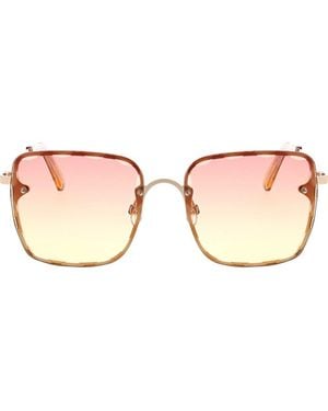 BCBGMAXAZRIA 52Mm Beveled Square Sunglasses - Pink