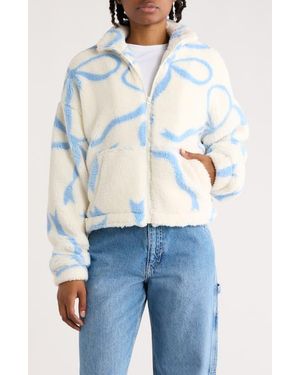 Thread & Supply Faux Shearling Jacket - Blue