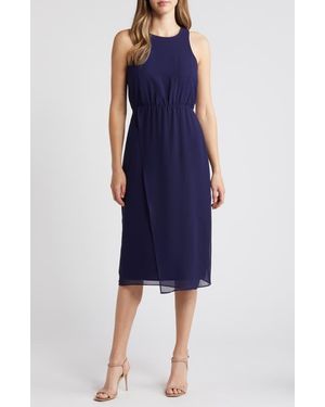 Sam Edelman Blouson Bodice Midi Dress - Blue