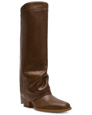 Steve Madden Winnick Foldover Knee High Boot - Brown