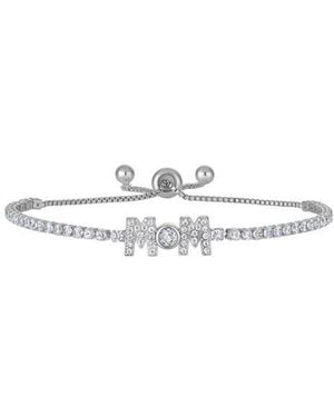 FZN Mom Cubic Zirconia Slider Bracelet - White