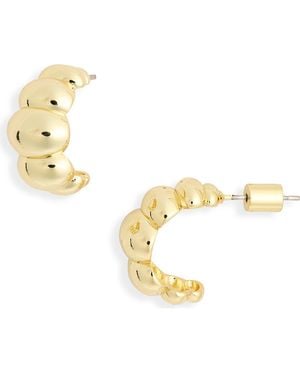 Electric Picks Puff Hoop Earrings - Metallic