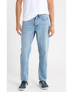 Denim and Flower Slim Tapered Jeans - Blue