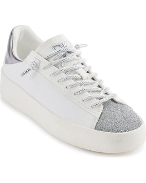 DKNY Ginali Metallic Sneaker - White
