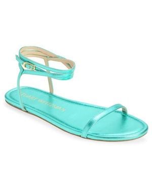 Stuart Weitzman Barely Nude Flat Sandal - Green