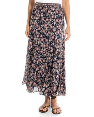 Max Studio Georgette Godet Maxi Skirt - Multicolor