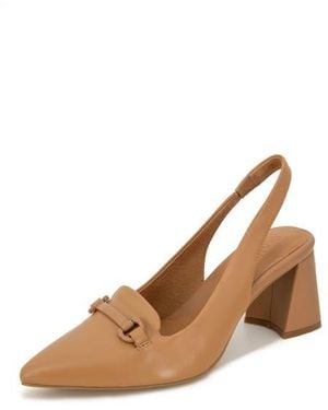 Gentle Souls Dionne Block Heel Slingback Pump - Brown