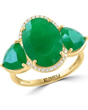 Effy Jade & Diamond Ring - Green