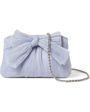 Loeffler Randall Rochelle Pleated Bow Clutch - White