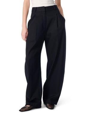 Robert Rodriguez Wrenna High Waist Pleated Front Wide Leg Pants - Black