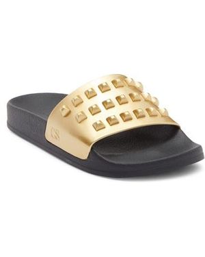 Carmen Sol Franco Waterproof Slide Sandal - Metallic