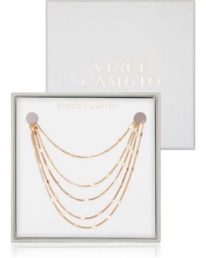 Vince Camuto Heart Station Chain Multilayer Necklace - White