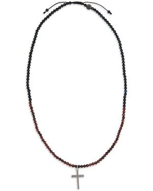 Caputo & Co. Gemstone Cross Pendant Necklace - Multicolor