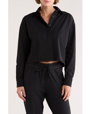 90 Degrees Meet & Greet Button-Up Shirt - Black