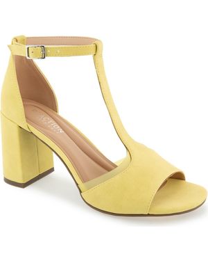 Kenneth Cole Lady T-Strap Sandal - Yellow