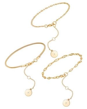 Vince Camuto Set Of 3 Stackable Chain Bracelets - White