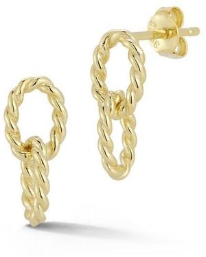 Glaze Jewelry 14K Plated Link Drop Earrings - Metallic