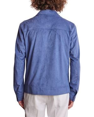 Paisley & Gray Milo Faux Suede Jacket - Blue