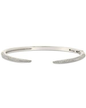 Sterling Forever Cz Open Spike Cuff Bracelet - Metallic