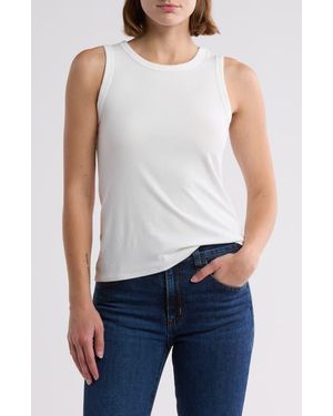 Halogen® Fitted Ribbed Tank Top - Blue