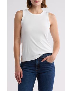 Halogen® Fitted Ribbed Tank Top - Blue