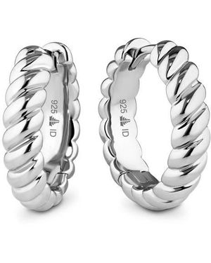DEVATA Rope Hoop Earrings - White