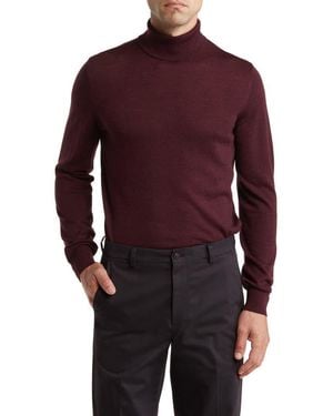 Bruno Magli Merino Wool Turtleneck Sweater - Red