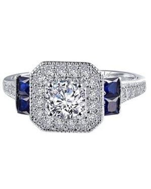 Lafonn Art Deco Simulated Diamond Ring - Blue