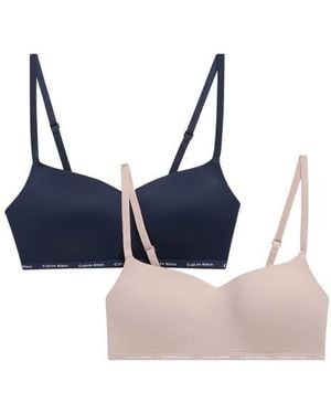 Calvin Klein 2-Pack Luxelightly Wire Free Bras - Blue