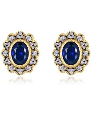 Lafonn Lab-Grown & Simulated Diamond Stud Earrings - Blue