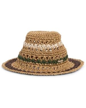 Steve Madden Carly Striped Crochet Bucket Hat - Natural