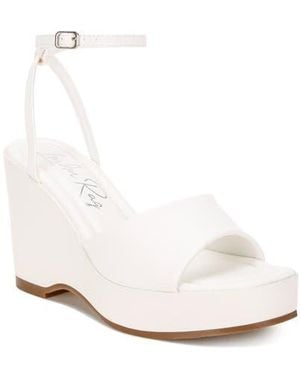 LONDON RAG Sangria Platform Wedge Sandal - White