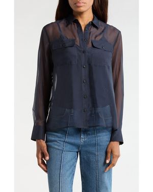 Rag & Bone Sonica Button-Up Shirt - Blue