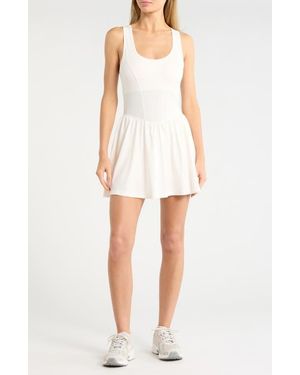 90 Degrees Polly Nude Tech Dress - White