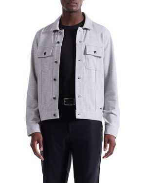 Bugatchi Knit Trucker Jacket - Blue