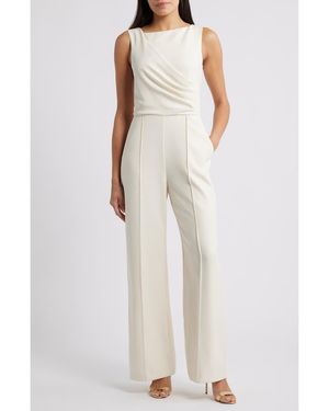 Vince Camuto Signature Stretch Crepe Jumpsuit - White