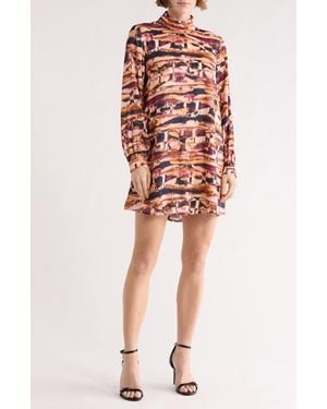 Tart Collections Darcila Long Sleeve Shift Dress - Multicolor