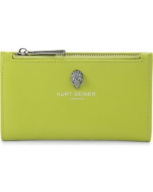Kurt Geiger Bond Leather Bifold Wallet - Green