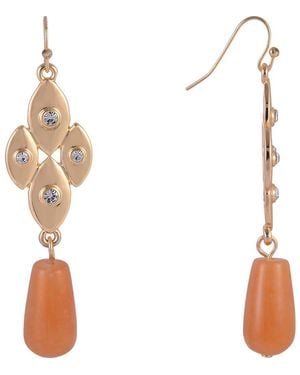 Rachel Roy Crystal & Aventurine Drop Earrings - White