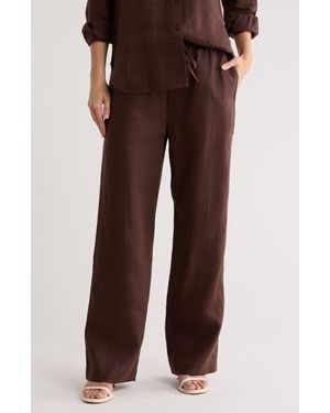Rag & Bone Lori Linen Beach Pants - Brown