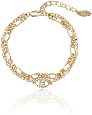 Ettika Evil Eye Layered Chain Bracelet - Metallic