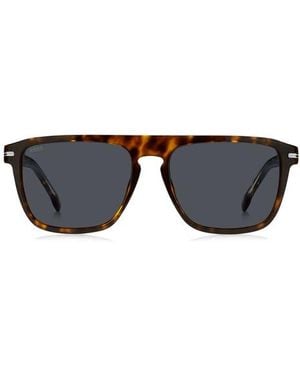 BOSS 56Mm Flat Top Sunglasses - Black
