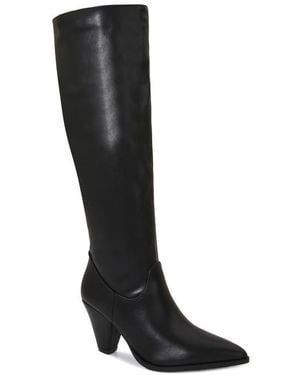 BERNESS Cone Heel Knee High Boot - Black