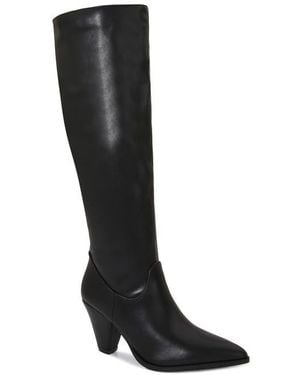 BERNESS Cone Heel Knee High Boot - Black