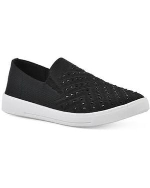 White Mountain Upbring Rhinestone Slip-On - Black