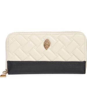 Kurt Geiger Kensington Leather Zip Wallet - Natural