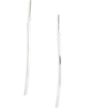 Karine Sultan Double Bar Drop Earrings - White