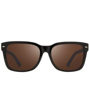 Revo Taylor 56Mm Polarized Square Sunglasses - Brown
